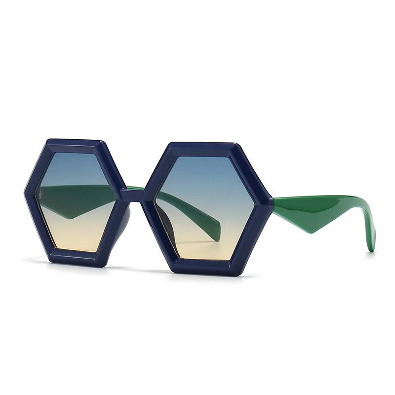 Classic Hexagon Sunglasses Women Men Trendy Luxury Designer Vintage Punk Oversized Shades
