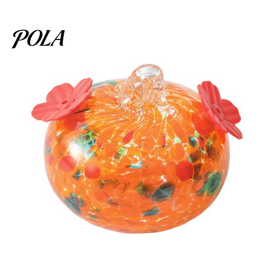 Blown Glass Hummingbird Feeder, Outdoor Hanging Colorful Nectar Feeder with Two Flower Feeding Ports for Garden Backyard Decor Sale Goods