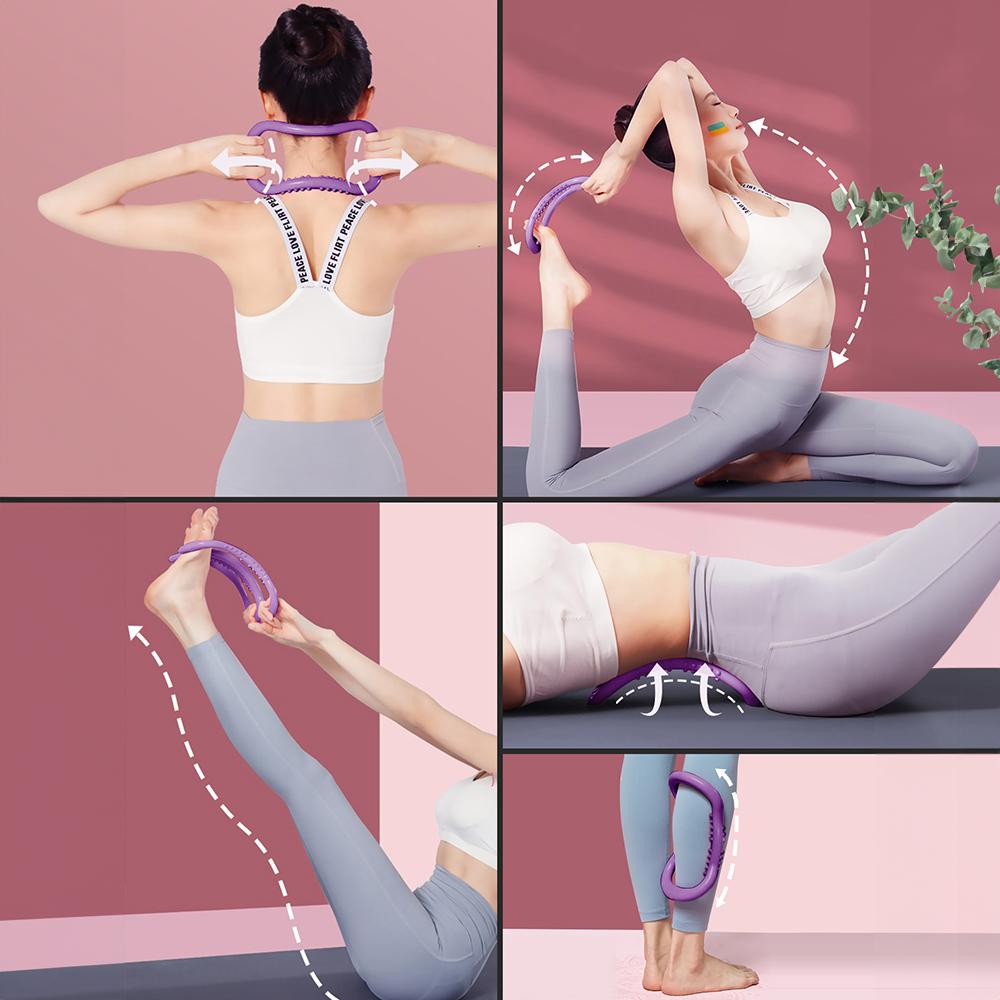Yoga Circle Pilates Stretch Ring Home Women Fitness Equipment Fascia Massage Body Workout Exercise Resistance Support Tool