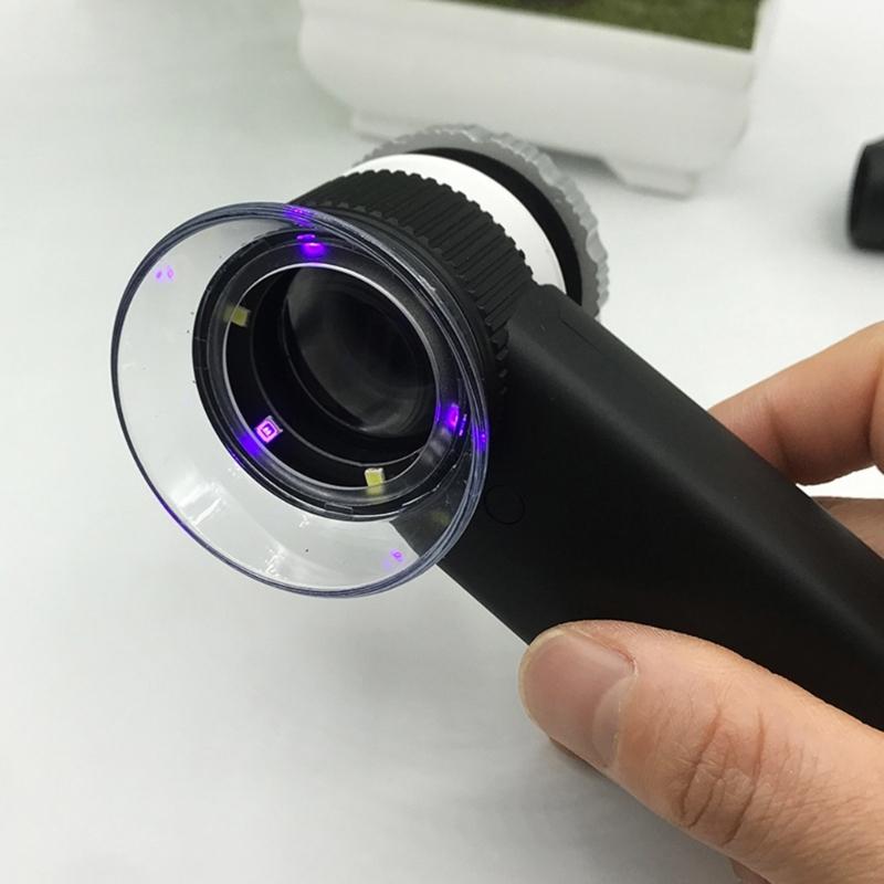 Kraftfull 30X Handhållen Förstoringsglas USB Uppladdningsbar Förstoringsglas med LED-lampa Utforska Detaljerna på Nära Håll för Seniorer