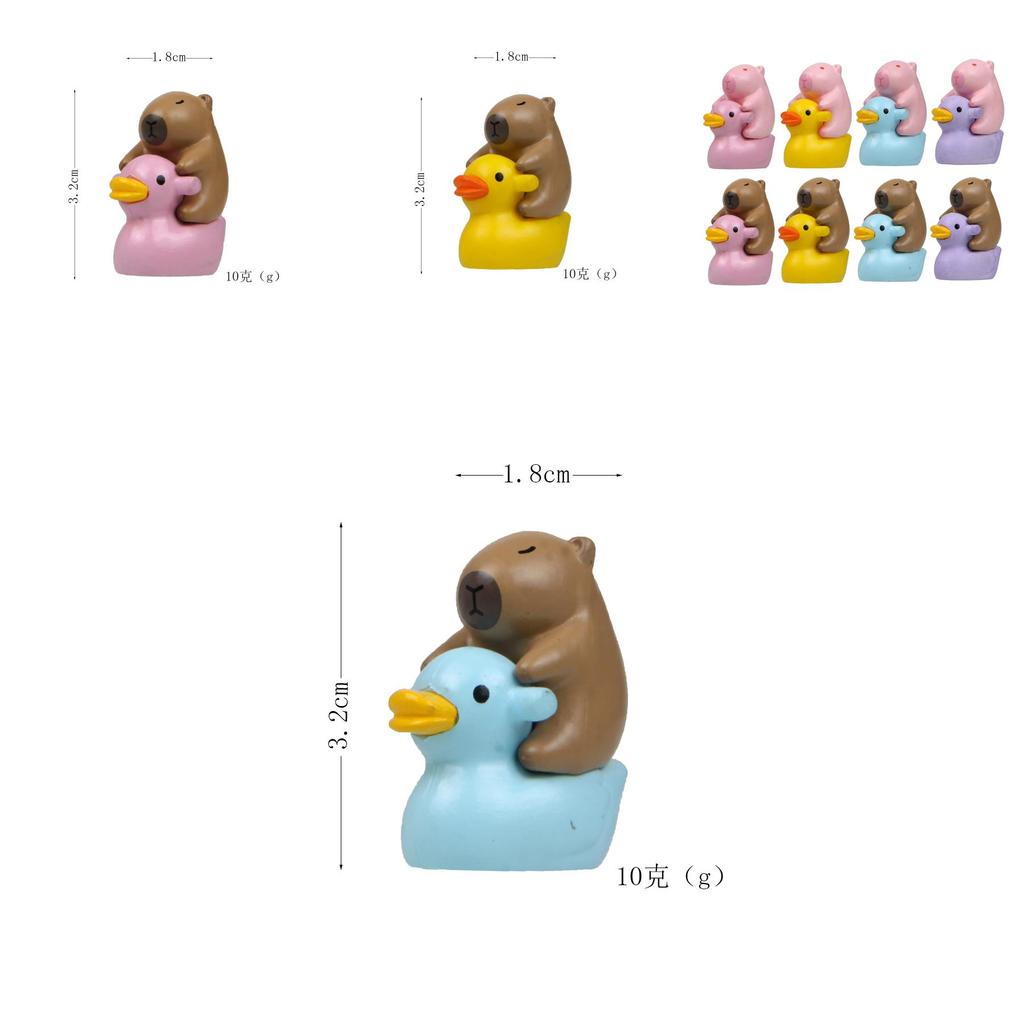 Capybara Ente Plüsch Pvc Kreative Schreibtischdekoration Für Heim- Büro-Dekor