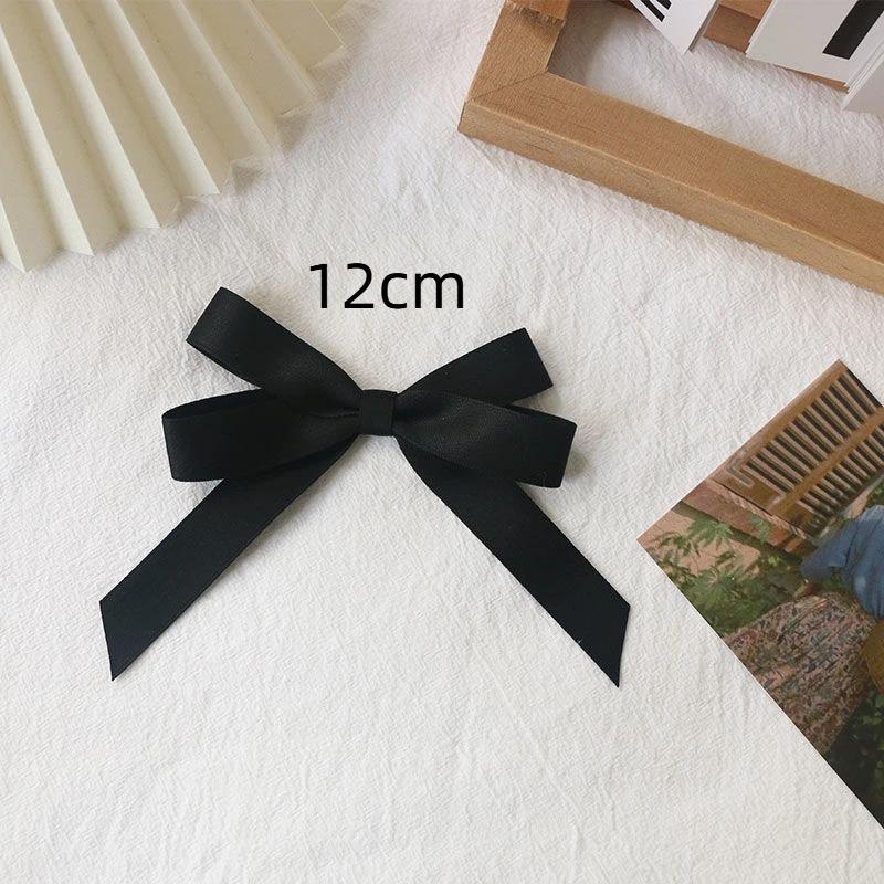 Black Bow Brooch With Ribbon And Safety Pin Simple Corsage Women'S Clothing Accessories Fashion Jewelry