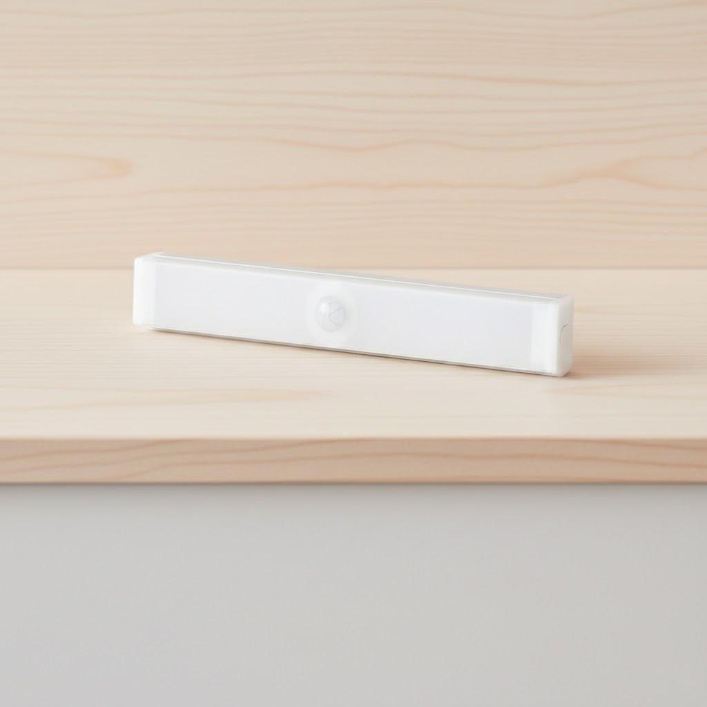 

USB Rechargeable LED Motion Sensor Wardrobe Lights with 2 Magnetic Plates for Cabinet Stairway Garden Indoor Night Illumination