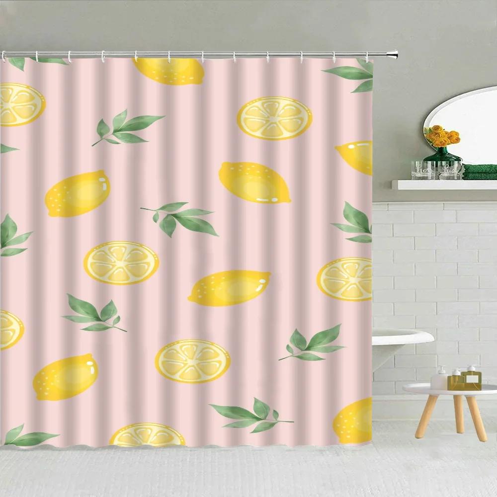 

Fruit Things for the Bathroom Accessories Sets Luxury Shower Curtain Waterproof Folding Partition Curtains Bath Bedrooms 200X140CM-78.74X55.1
