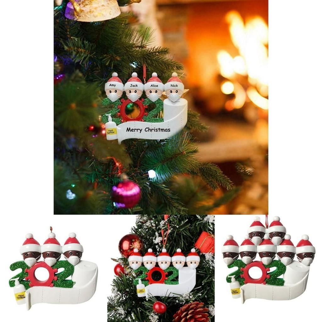 2020 Xmas Christmas Tree Hanging Ornaments With Diy Family Name Santa Pendants