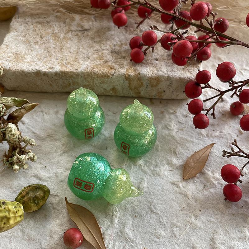Creative Miniature Landscape Gourd Peace Joy And Wealth Resin Accessories Diy Pendant Car Ornament Jewelry