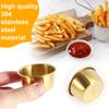 12Pcs Sauce Dipping Bowl 304 Stainless Steel Dipping Cups Round Sauce Dishes 45/55ml Mini Reusable Seasoning Cups Dipping Cups