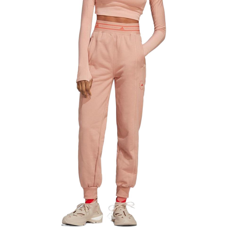 adidas Knitted Sweatpants Women's Pink Moderate Cuffed Pants HR2190