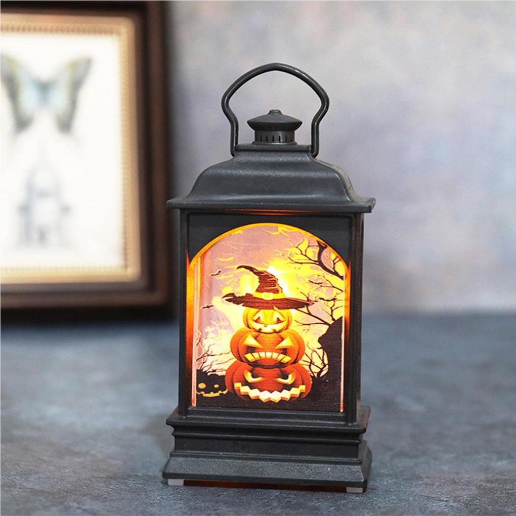 Candle Light Pumpkin Lamp Halloween Lantern Hanging Lanters Multipurpose Party Decoration Wall Pendent Desk Ornament Exquisite