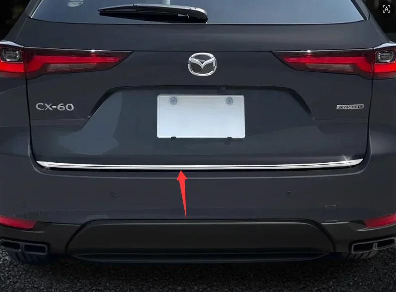 

For MAZDA CX-60 CX60 2022-2023 2024 2025 Stainless Steel Tailgate Garnish Molding Strip Rear door trunk cover