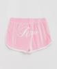 RAWMANTICS Raw Logo Velvet Hot Dolphin Pants Barbie Pink