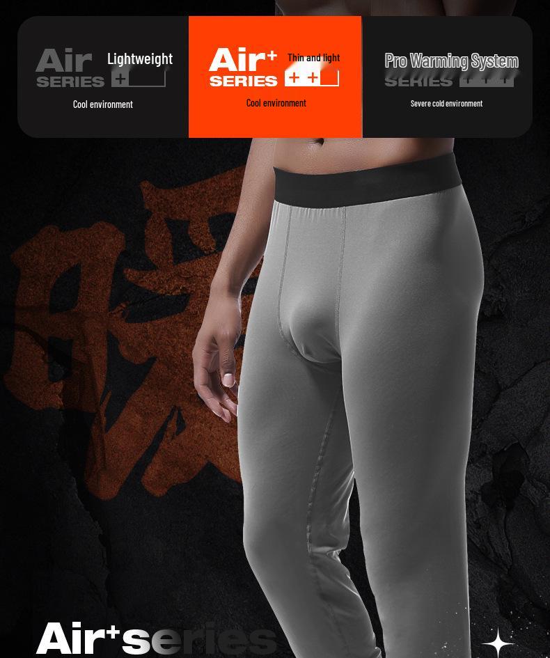 Men's Fleece-Lined Thermal Pants - Plus Size, Thin Style, Autumn/Winter Base Layer Pants