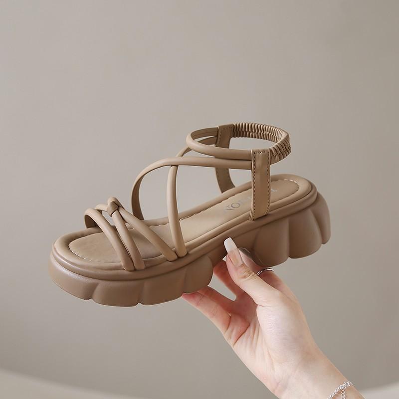 Women New High Quality Intertwined Strip Women's Sandals Peep Toe Platform Casual Sandals for Women Plus Size Sandals