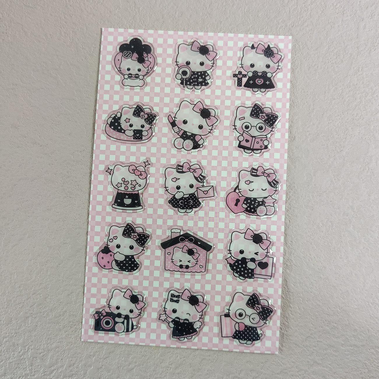 Korean Style 3D Transparent Embossed Resin Crystal Waterproof Phone Sticker