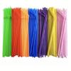 Food Grade Colored Flexible Plastic Drinking Straws For Juice And Milk Tea 100 Pack