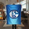1pc FC Schalke 04 Print Flannel Blanket, High Quality Comfortable for All Seasons, Home Decor, Warmth and Comfort, Perfect for Christmas Gifts50