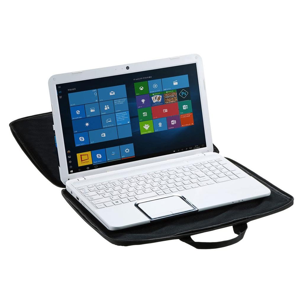 SANWA SUPPLY IN-GH15BK PC Inner Case with Handle (15.6 Inch Wide)