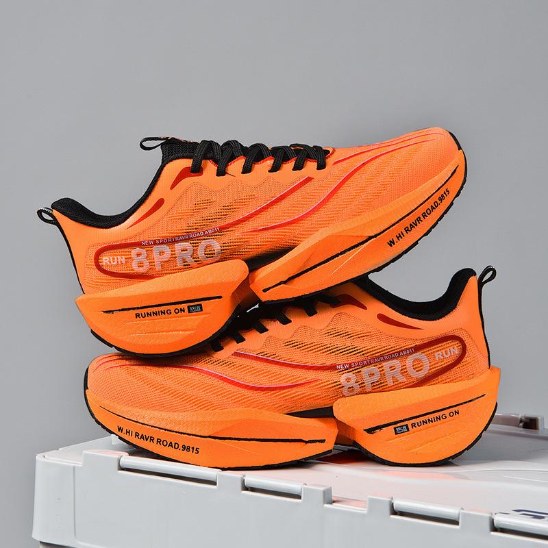 2025 New Marathon Racing Lightweight Running Shoes Popcorn Carbon Board Student Track and Field Sports Shoes