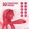 Vibrations Mode APP Remote Control Penis Ring Clitoris Vibrator,Obgado Vibrating Penis Ring with Rose Vibrator,Couples Adult Sex Toys for Men