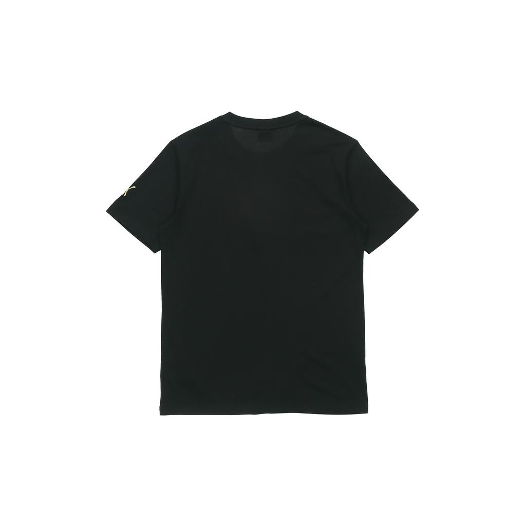 Puma Letter Print Crew Neck T-Shirt Men Tops Black 599997-51