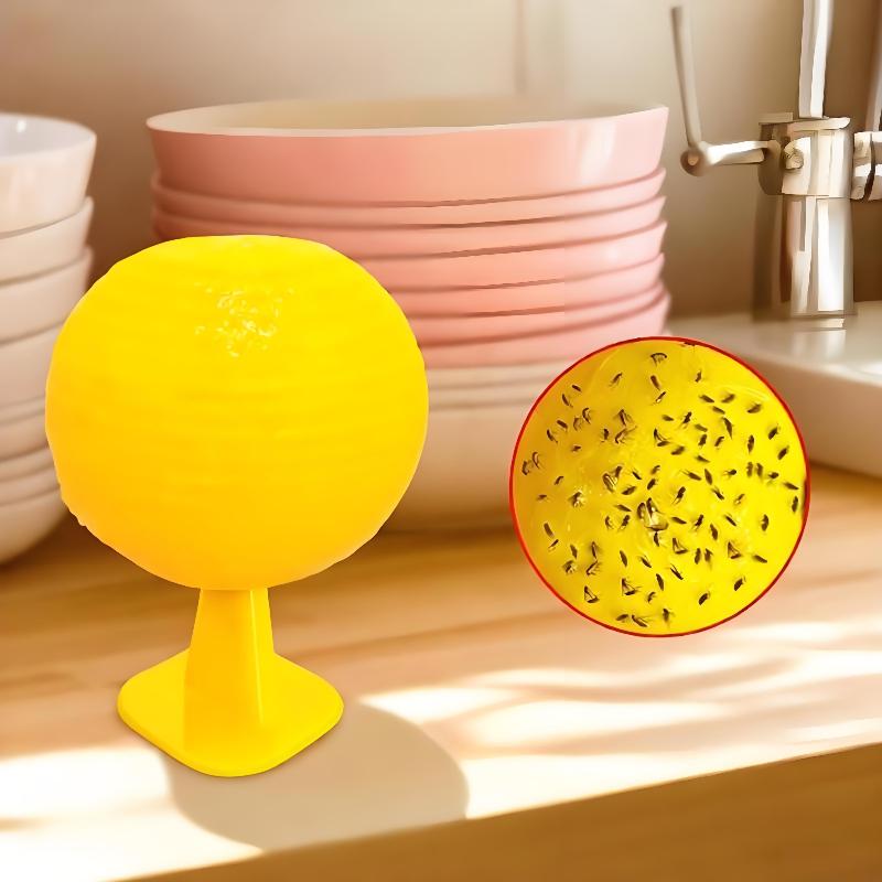 Fruit Fly Sticky Traps 4/8 Pcs Safe for Pets Kids Easy to Use Gnat Catcher for Orchard Farm Garden Kitchen