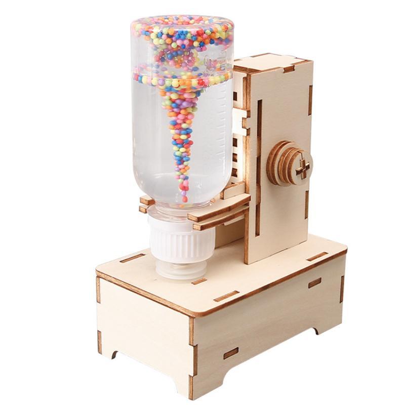 1 Set Diy Wooden Vortex Handcrafted Assembly Toys Children'S Science And Education Experiment Models Kids Gifts