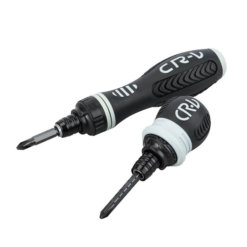 Dual-purpose Ratchet Screwdriver Head Telescopic Magnetic Phillips Screwdrivers 2in1 Labor-Saving Cross Slotted Screwdriver Set