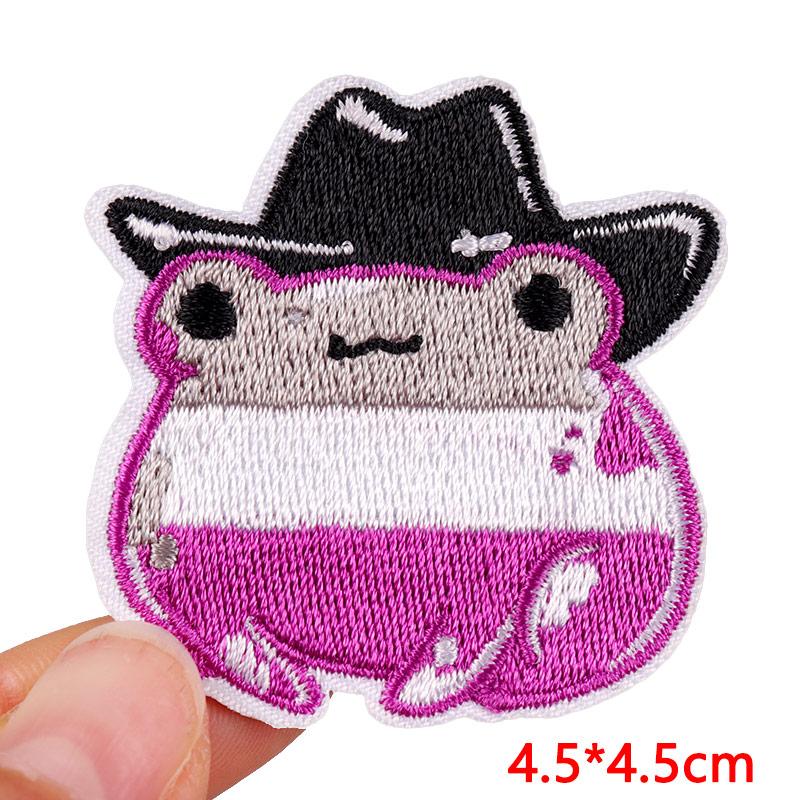 Cartoon Animal Emnroidery Sew Patch Cat Frog Embroidered Patch Iron On Patches For Clothing Hats Backpack Jeans Sew Bagdes DIY