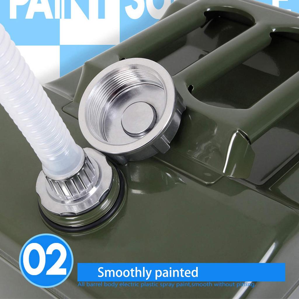 KHK Przenoszenie benzyny, 9,8 gal (30 litrów), Zielony, Pionowy, Ustawa o Straży Pożarnej, Ocynkowany