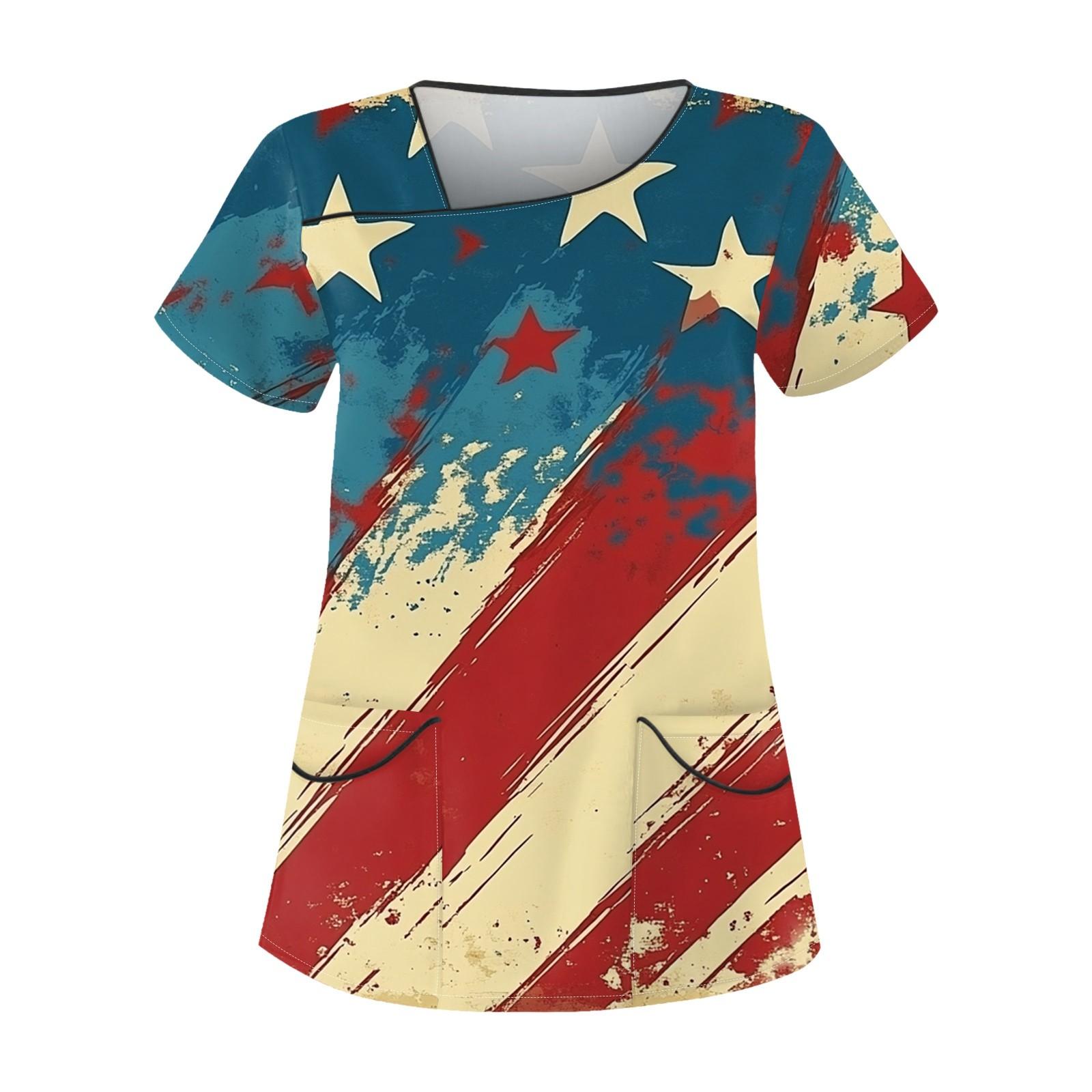 

Women s Printed Work Clothes With Skew Collar And Double Layer Pocket Basic Tops Pullover XXXL винний