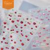 Tomoni Fresh Style Jelly Nail Stickers - Transparent Glitter Cherry Blossom Ornaments