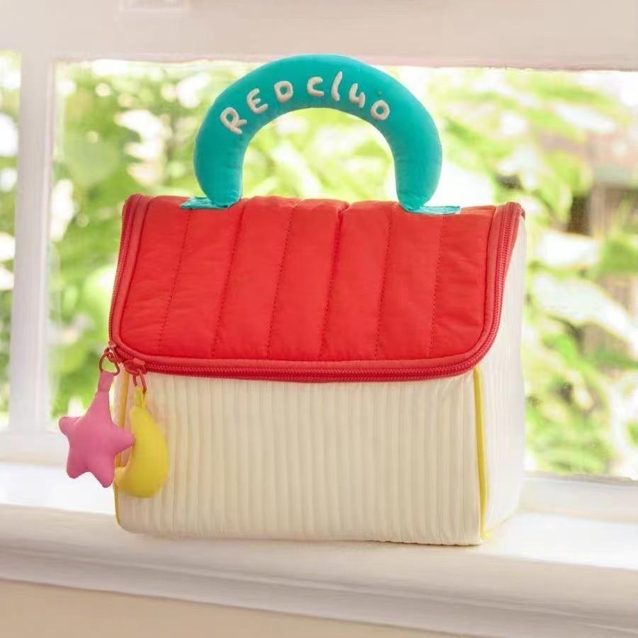 Cute House Storage Bag For Women Large Capacity Makeup Bag Portable Travel Toiletry Organizer Tote