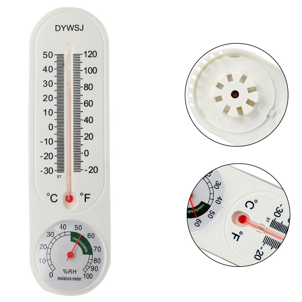 Hygrometer Breeding Thermometer Temperature Reader Wall Mount 23*6cm