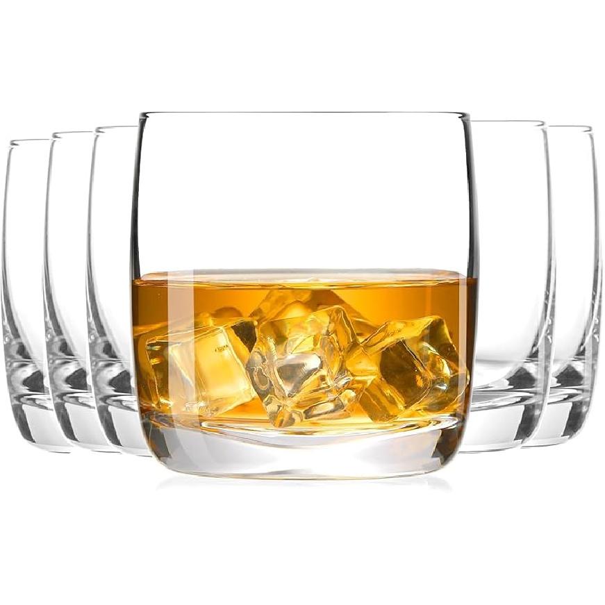 Drinking Glasses Set of 6, 16.4 oz Crystal Water Glasses,Tall Glass Cups,Highball Glass for Cocktail,Juice,Mojito,Iced Tea,Kitchen and Bar 6Pcs 10.5oz/310ml Glasses