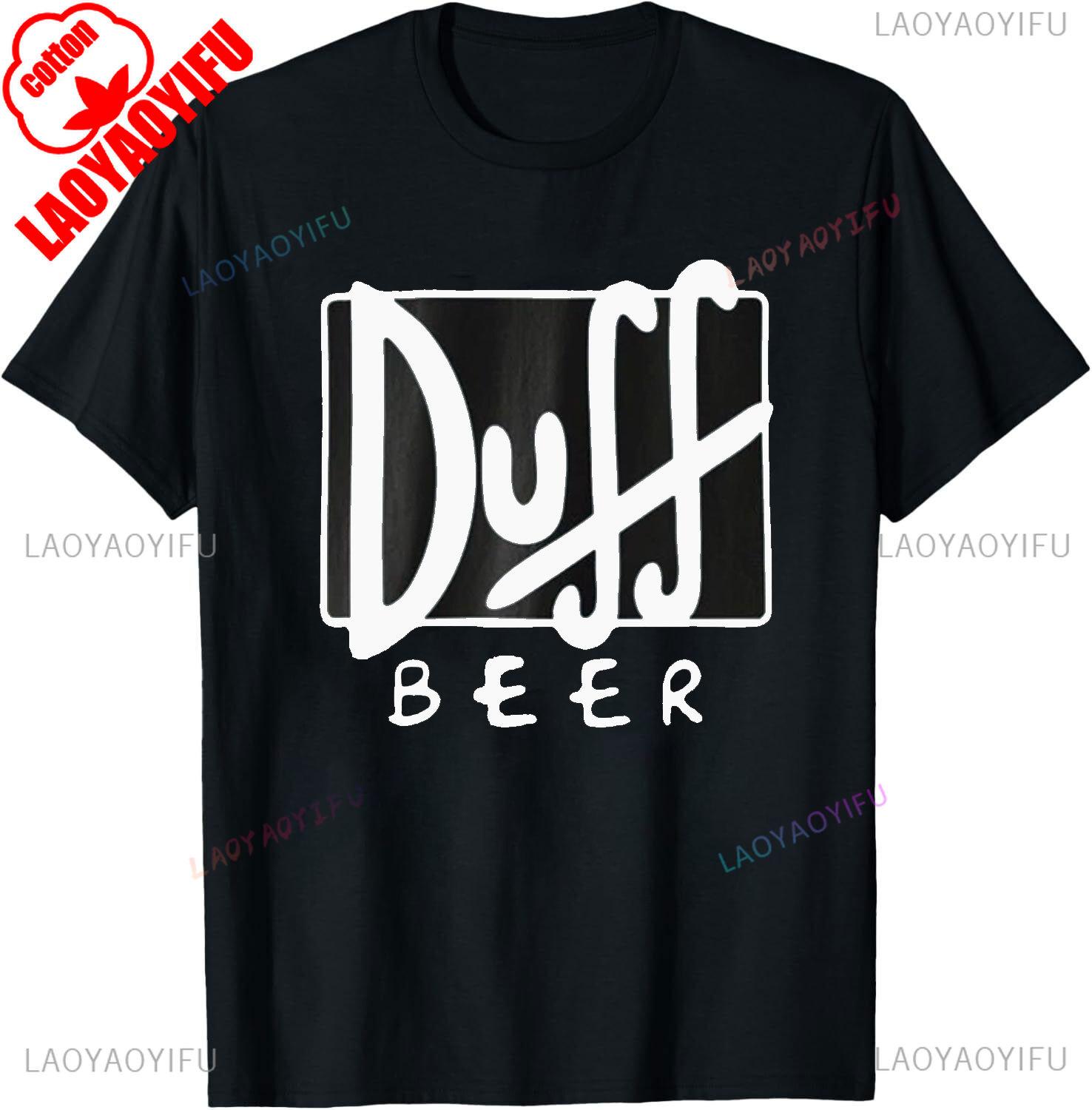 

Футболка унісекс Duff Beer Подарунок для фаната Бар Мо Напій Гомер Сімпсон Даффмен Одяг Смішна футболка з телешоу Вінтажний мультяшний мерч бавовна 4XL
