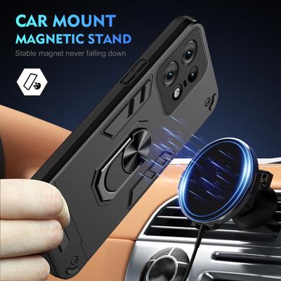 Pro Motorola Edge 50 Pro 5G Pouzdro PC+TPU Ochrana proti pádu Kryt na telefon se stojánkem s kroužkem