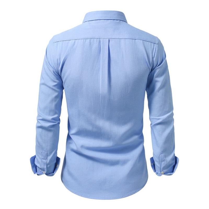 Men Oxford Button Down Long Sleeve Shirt With Chest Pocket Casual Formal Dress Shirt for Men