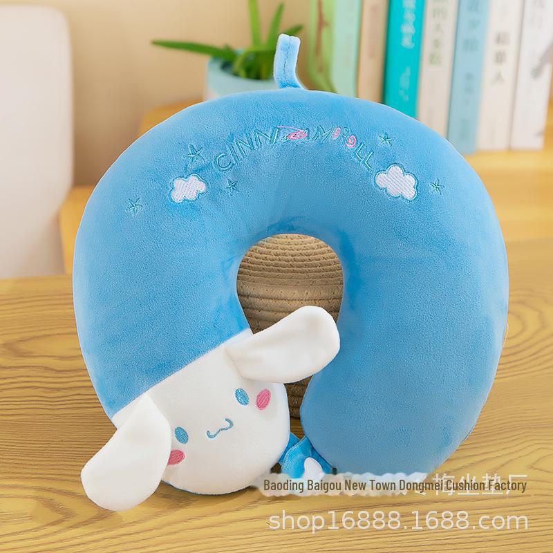 

Подушка для шеи в форме буквы U с мультяшным принтом для офиса, школы, путешествий и вождения - портативная с напечатанным логотипом 30x30cm