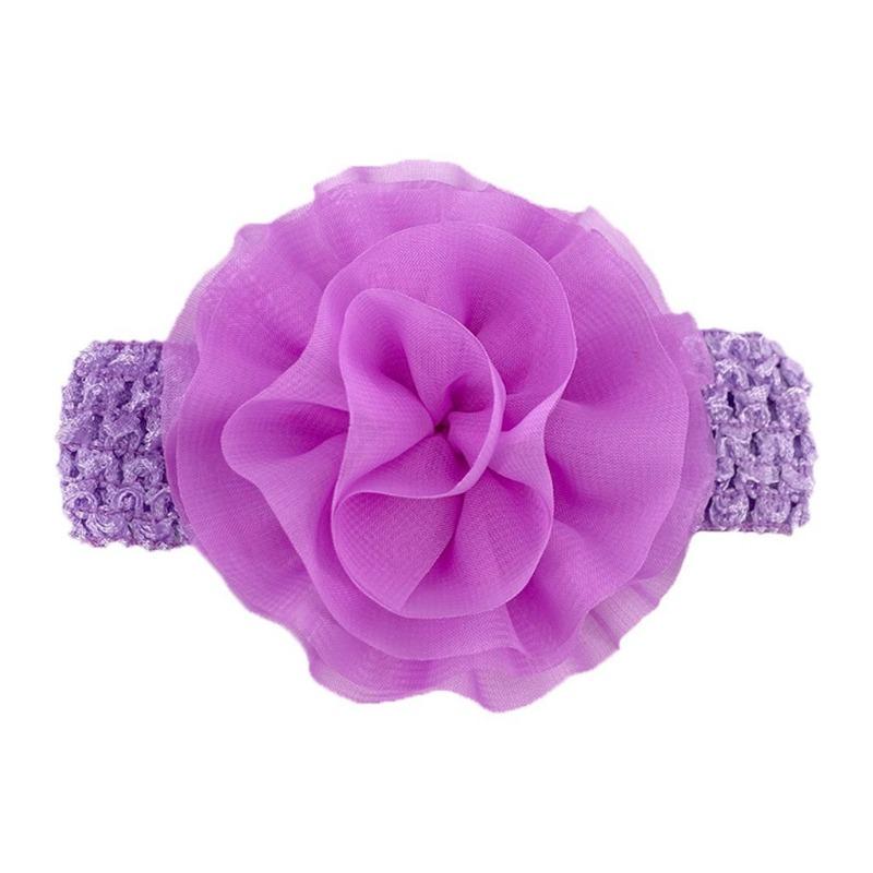 New Baby Headband, Versatile Chiffon Flower Hollow Baby Headscarf, Soft, Comfortable and Elastic Children's Hair Accessories