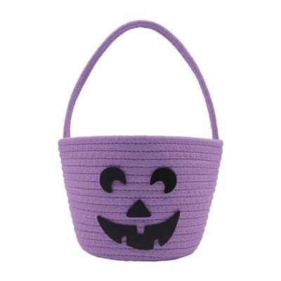 Halloween Basket For Kids Cute Pumpkin Candy Bucket Trick Or Treat Bag