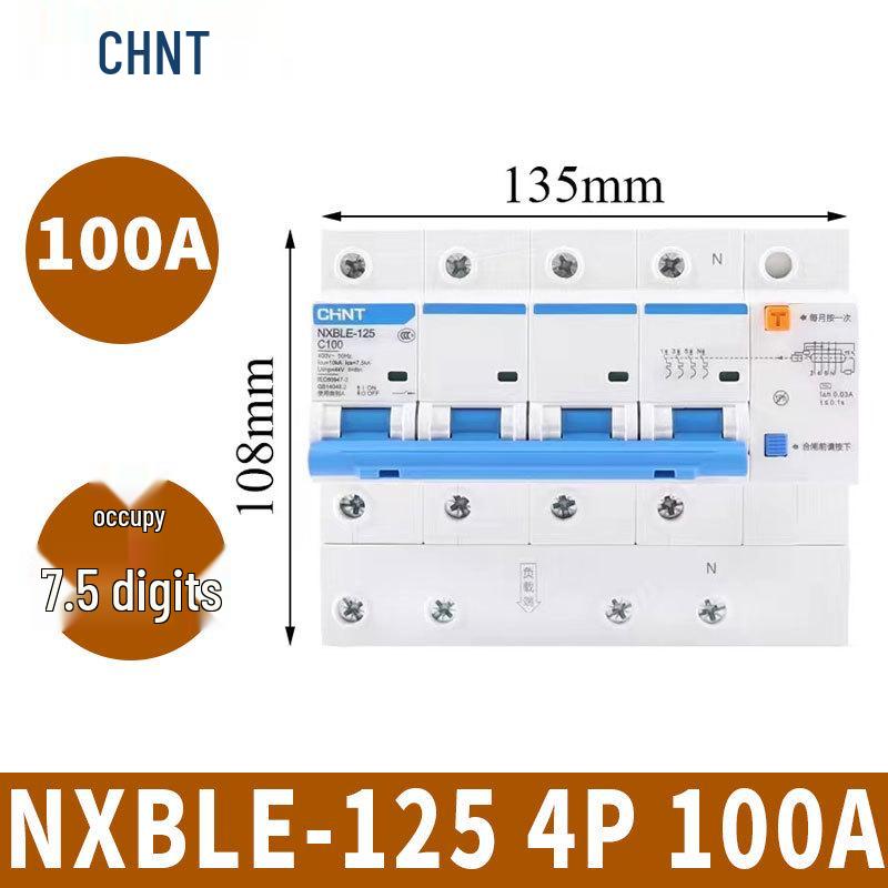 Chint Leakage Protector Circuit Breaker: 2P, 1P3P+N, 4P with Leakage Protection (32A, 20A, 40A, 63A) Air Switch