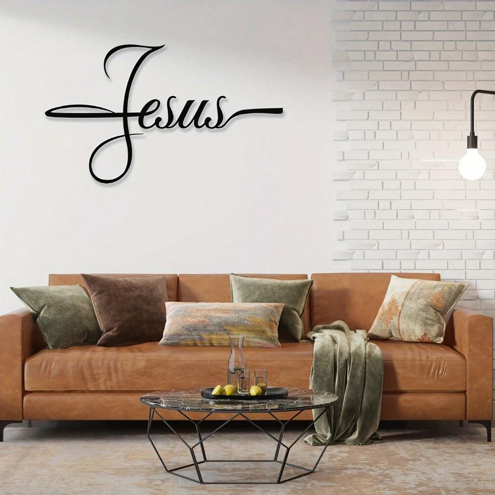 Christian Metal Wall Art Cross Jesus Faith Home Decor Wall Hanging Gift