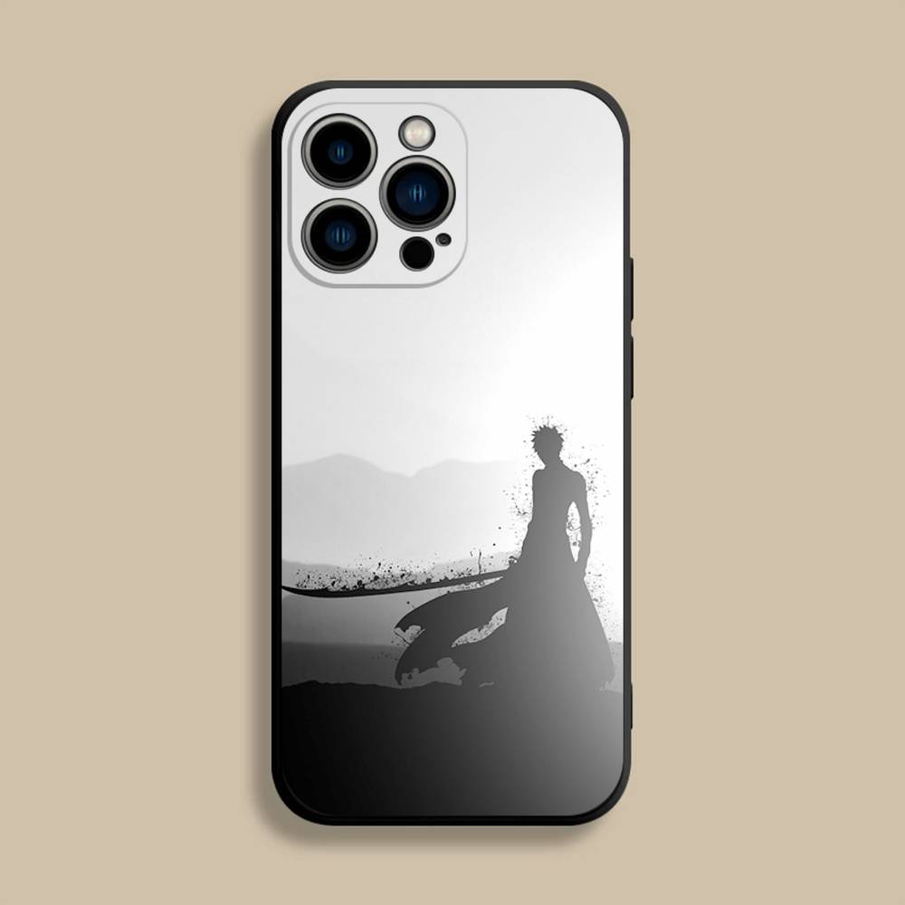 B-Bleach I-Ichigo Kurosaki Phone Case For iPhone 17,16,15,14,13,12,Pro,Max,Plus,E,SE4,Air,Mini Black Soft Cover