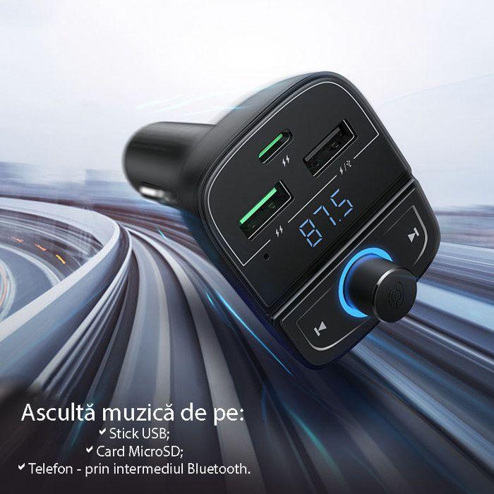 Transmetteur fm bluetooth - ugreen - émetteur fm voiture - chargeur pd 20w - quick charge 3.0 - mp3