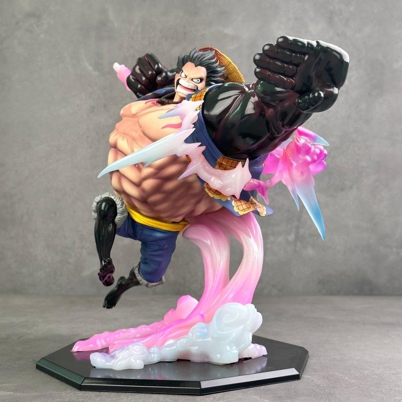 New Anime Periphery Solon Five Levels Nica Four Levels Bouncing Man Luffy Handmade Desktop Ornament Male Gift Toy