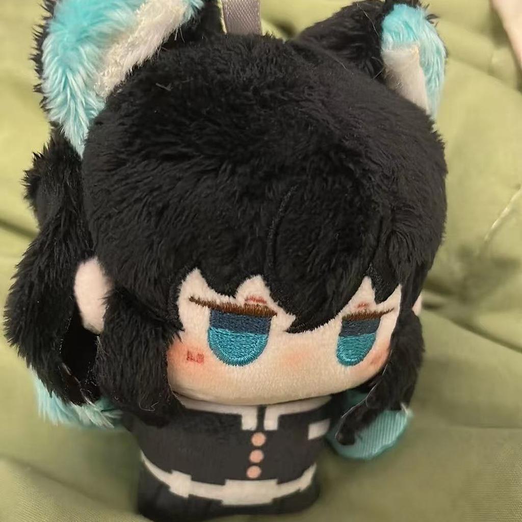 10cm Demon Slayer Muichiro Tokito Plush Toy Squeaky Doll High Quality Anime Figure Soft Stuffed Animal Gift