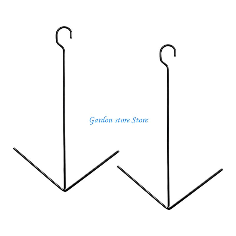 B0KB Fruit Holder Bird Feeder Hanging Iron Hook Large Capacity For Garden Patio