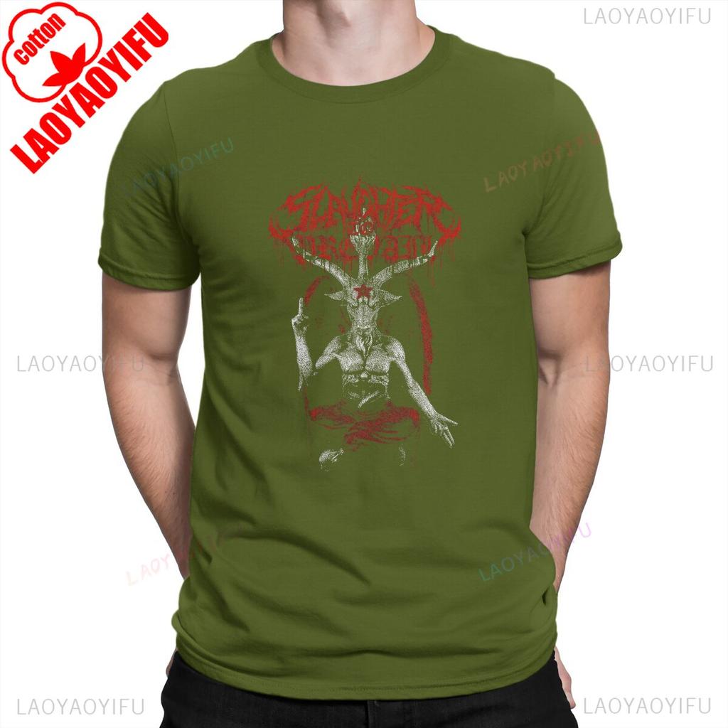 Slaughter To Prevail Metal Band Merch T-Shirt Baphomet Grafikdruck 2025 Sommer Unisex Lässig Streetwear Für Unisex Unisex