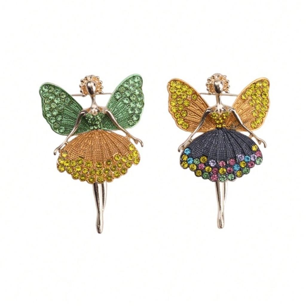 1pc Women's Cute Ballet Sisters Brooch - Retro Elegant, Fashion Creative, Unique Design, Ideal for Scarves – Best Choice