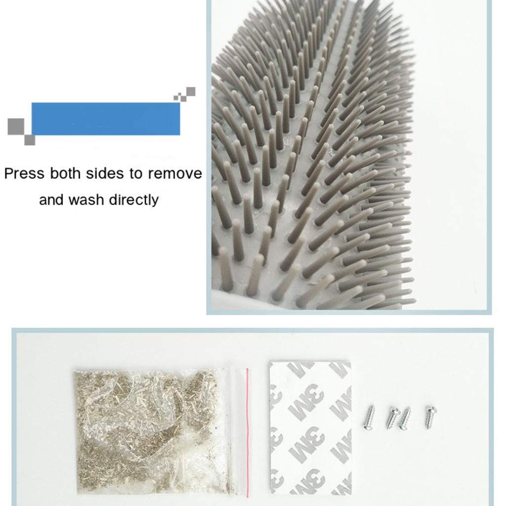 Cat Self Groomer with Catnip Wall Corner Scratcher Comb Soft Grooming Massage Brush Toy Scratch Massager Tool for Kitten Puppy